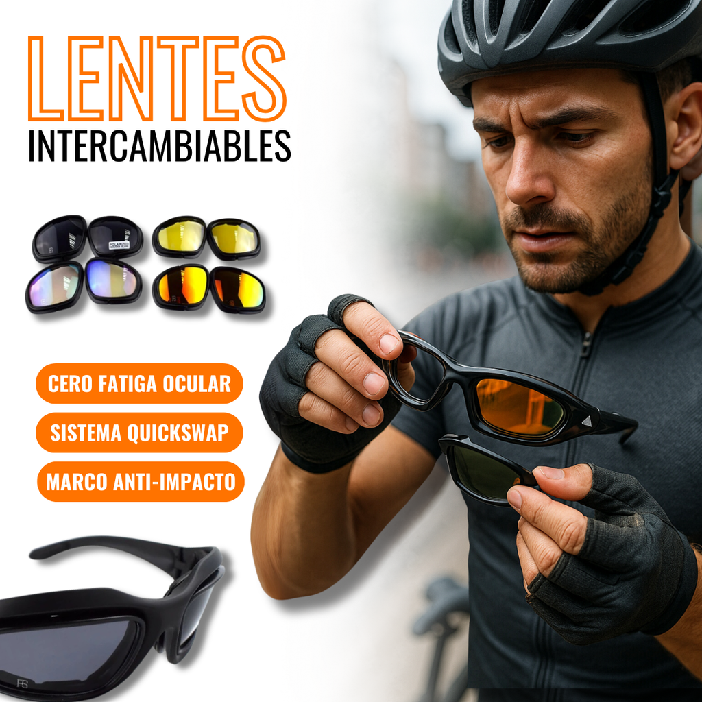SHIELD VISION™ - Gafas Polarizadas Intercambiables de Alto Rendimiento + 🎁Ebook de Regalo