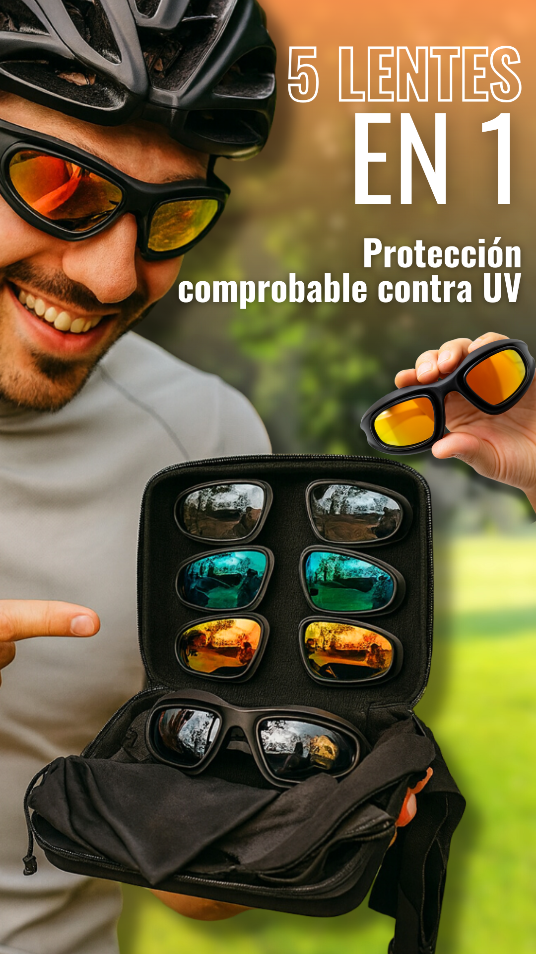 SHIELD VISION™ - Gafas Polarizadas Intercambiables de Alto Rendimiento + 🎁Ebook de Regalo